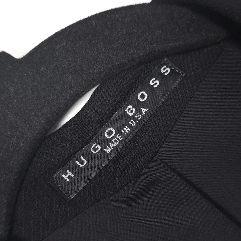 HUGO BOSS Men's Wool Blazer 44R Black Einstein Sigma‎ USA Made Tailored Classic